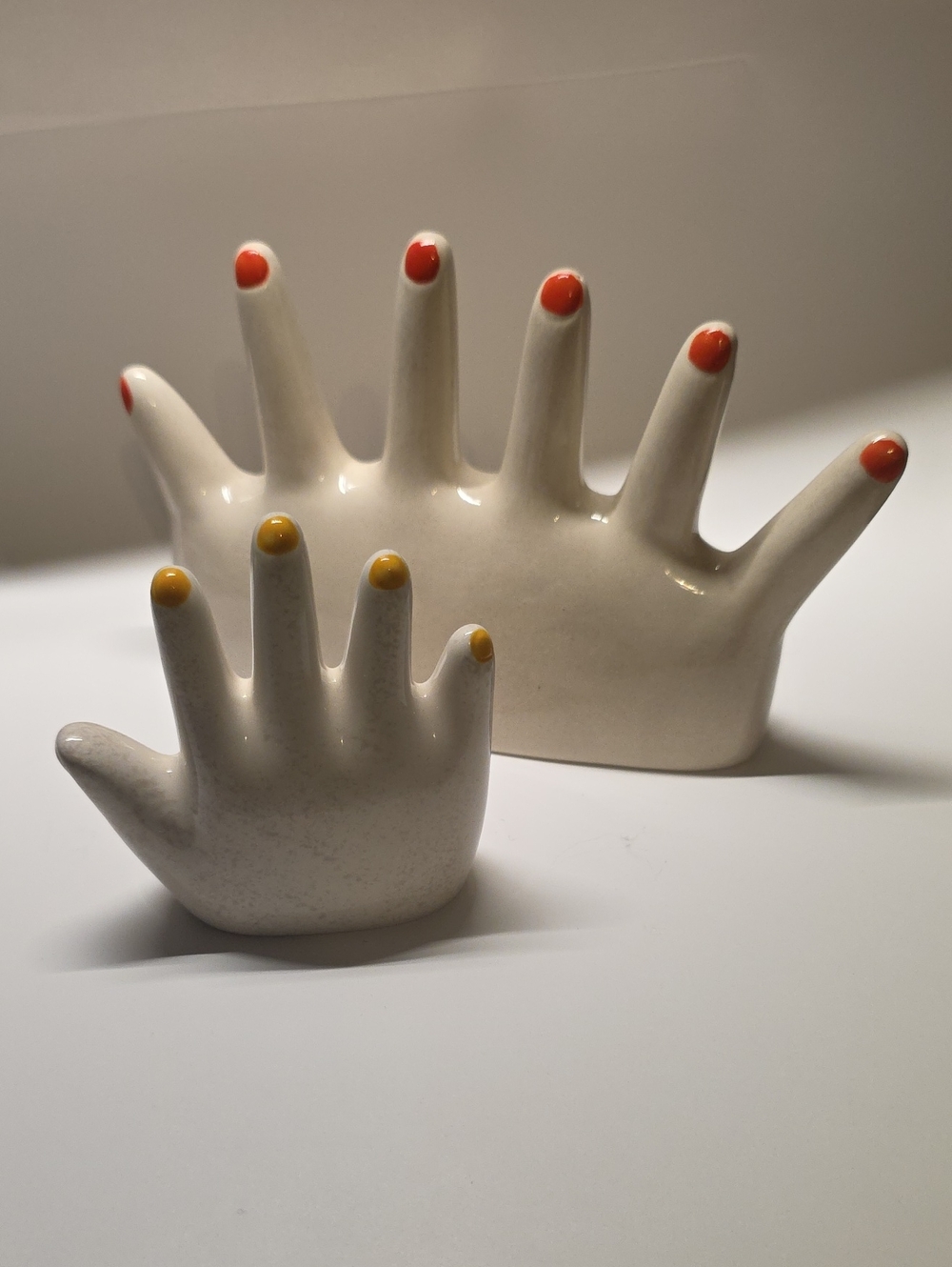 Set Of Two Ceramic Jewellery Holder